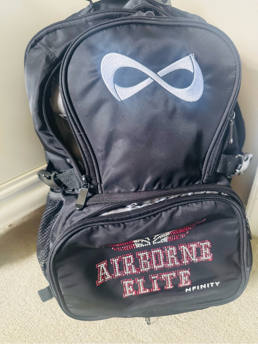 NFINITY Black Backpack with White Infinity Logo
